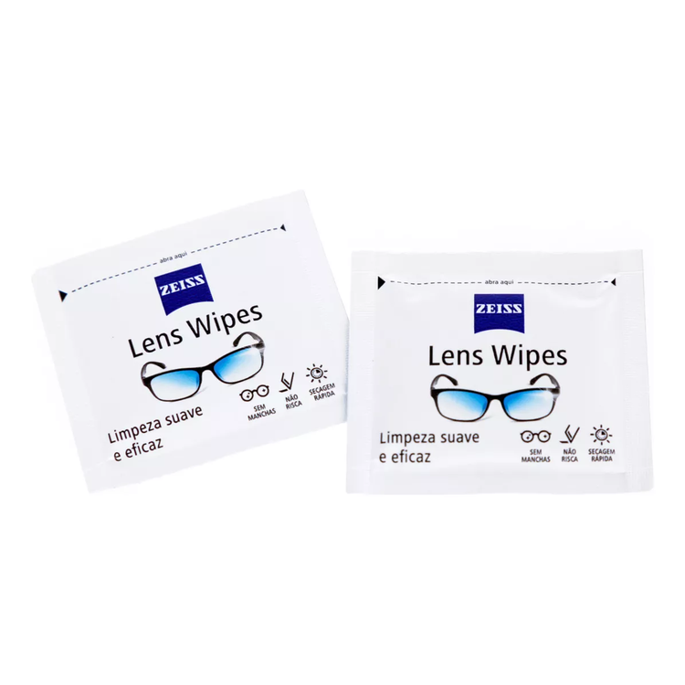 ZEISS Lens Wipes Lenços Umedecido Limpa Lentes e Óculos