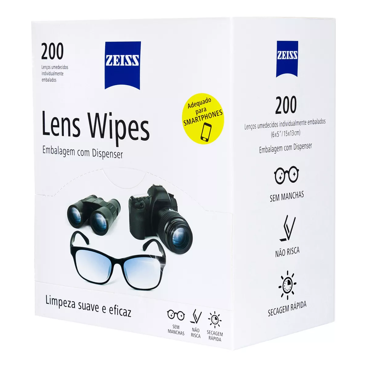 ZEISS Lens Wipes Zeiss Com 200 Lenços Umedecidos