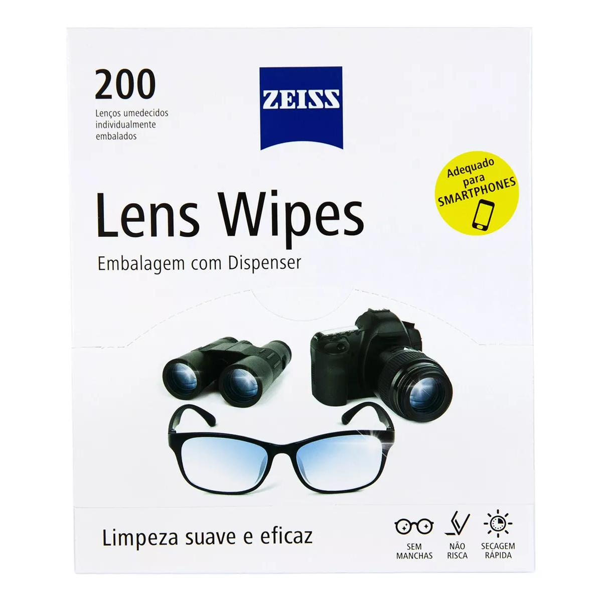 ZEISS Lens Wipes Zeiss Com 200 Lenços Umedecidos