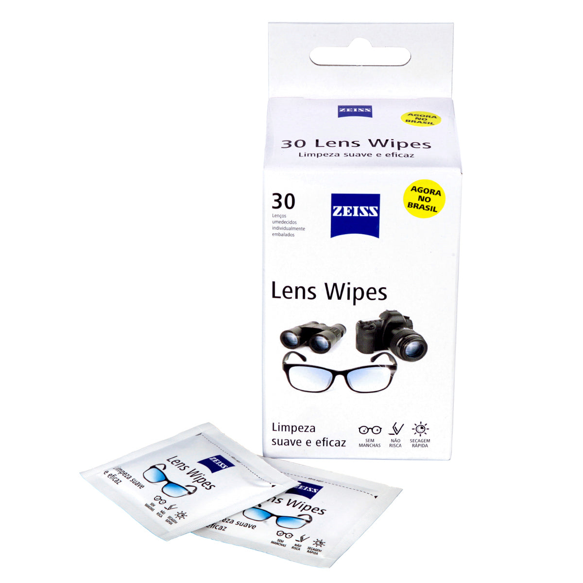 Kit ZEISS Lens Wipes Zeiss Com 60 Lenços Umedecidos