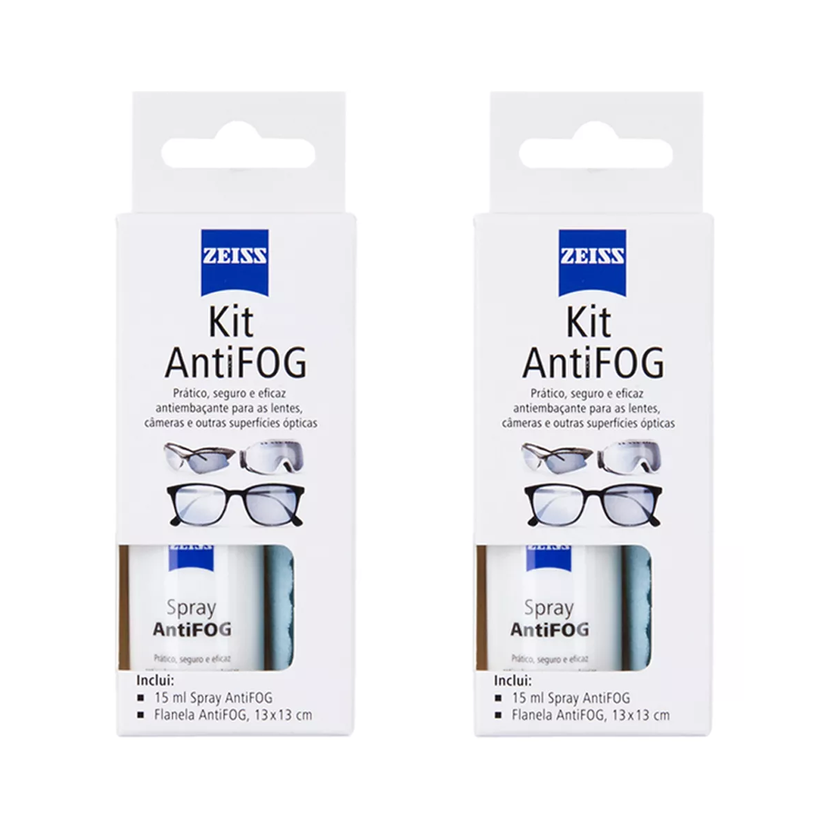 Kit ZEISS Antifog Brasil Kit com 2 Unidades