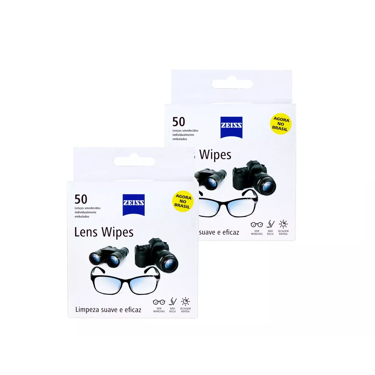 Kit ZEISS Lens Wipes Zeiss C/ 100 Lenços Umedecidos
