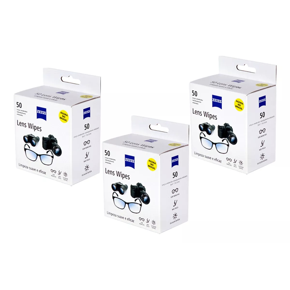 Kit ZEISS Lens Wipes Zeiss C/ 150 Lenços Umedecidos