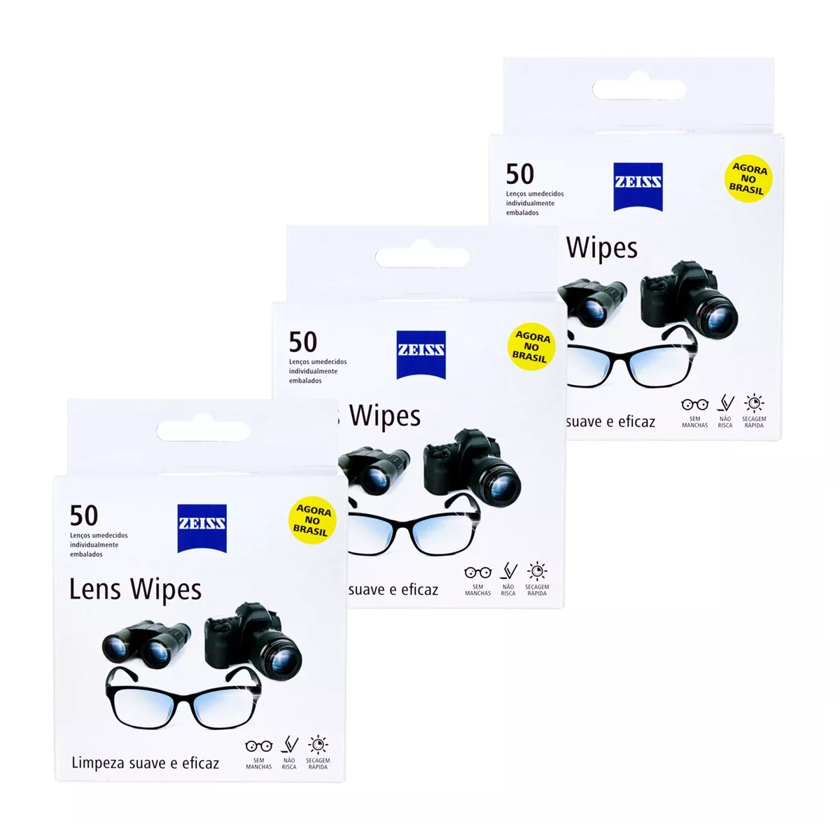 Kit ZEISS Lens Wipes Zeiss C/ 150 Lenços Umedecidos