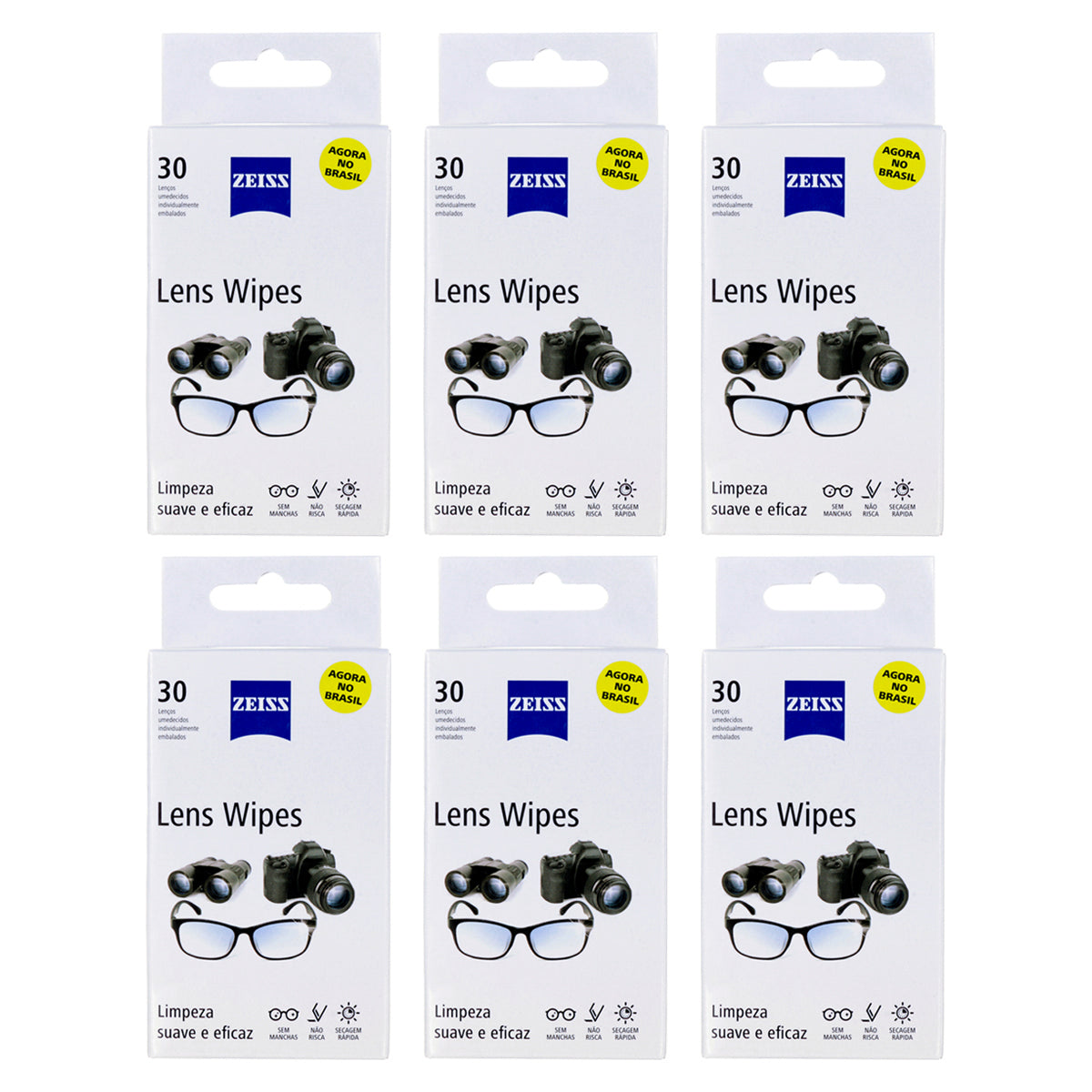 Kit ZEISS Lens Wipes Zeiss C/ 180 Lenços Umedecidos