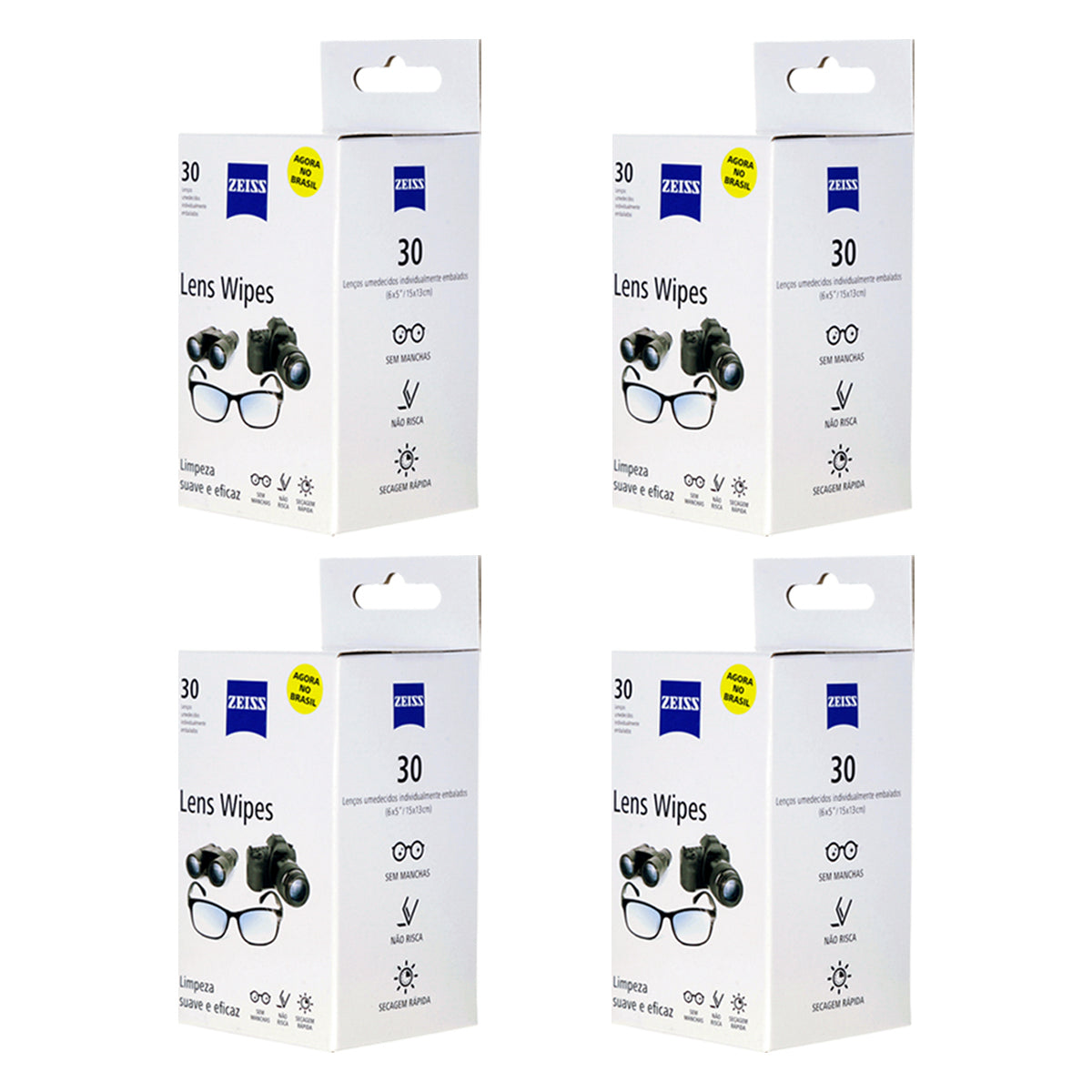 Kit ZEISS Lens Wipes Zeiss C/ 120 Lenços Umedecidos