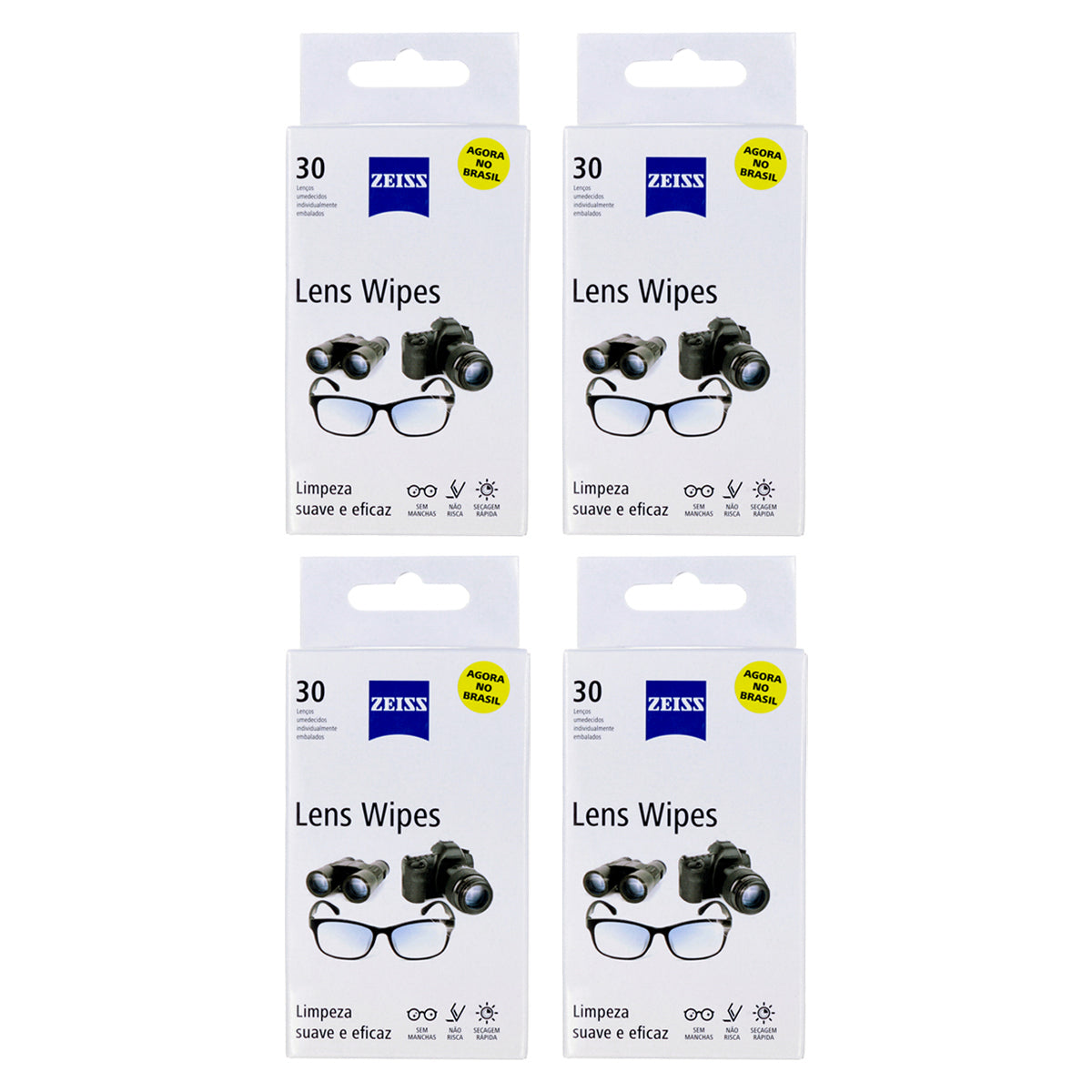 Kit ZEISS Lens Wipes Zeiss C/ 120 Lenços Umedecidos
