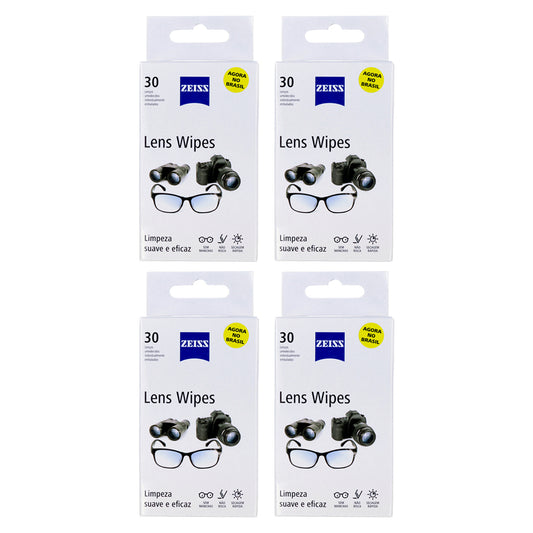 Kit ZEISS Lens Wipes Zeiss C/ 120 Lenços Umedecidos