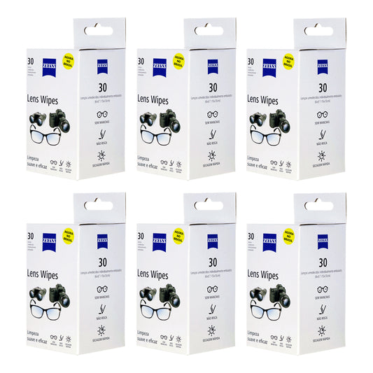 Kit ZEISS Lens Wipes Zeiss C/ 180 Lenços Umedecidos